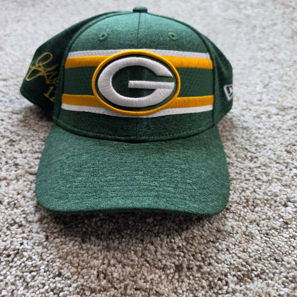 Green Bay Packers Hat‎ Cap Mens Small/Medium Green 39THIRTY NFL Adams 17 New Era